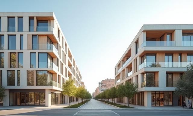 Edificios residenciales modernos en Madrid